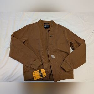 NWT Carhartt women's rugged flex canvas jacket S bomber relaxed fit